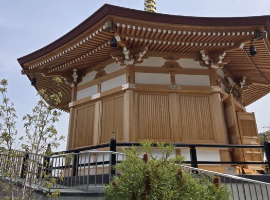 納骨堂と樹々